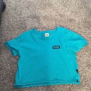 Victoria’s Secret pink blue crop top